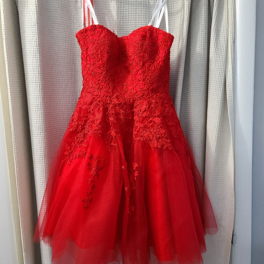 Christmas party red dress